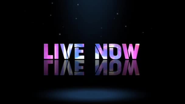 Animation Graphics Design Live Now Text Effects — Stock Video