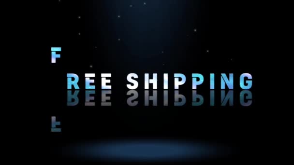 Animációs Grafika Tervezés Ingyenes Shipping Szövegeffektusok — Stock videók