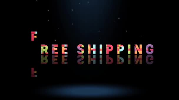 Дизайн Анімації Графіки Безкоштовні Текстові Ефекти Shipping — стокове відео