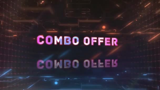 Animation Graphics Design Combo Offer Text Effects — Stock Video