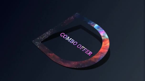 Animation Graphics Design Combo Offer Text Effects — Stock Video