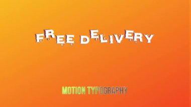 3D Canlandırma Grafik Tasarımı, FREE DELIVERY Metin Efektleri.