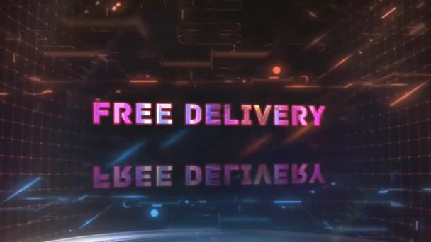 Animation Graphics Design Free Delivery Text Effects — Stock Video