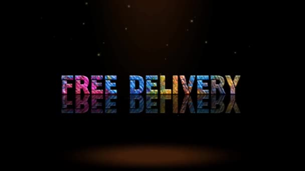 Анимации Графический Дизайн Бесплатно Delivery Текстовые Эффекты — стоковое видео