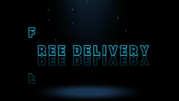 Canlandırma Grafik Tasarımı Free Delivery Metin Efektleri — Stok video
