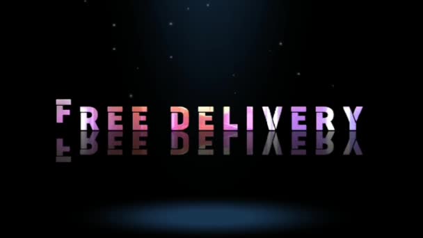 Animációs Grafika Tervezés Ingyenes Delivery Text Effects — Stock videók