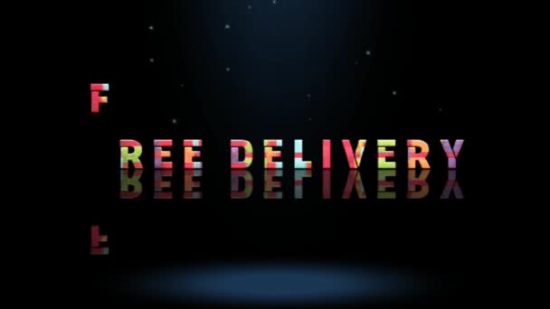 Animace Grafický Design Zdarma Delivery Textové Efekty — Stock video