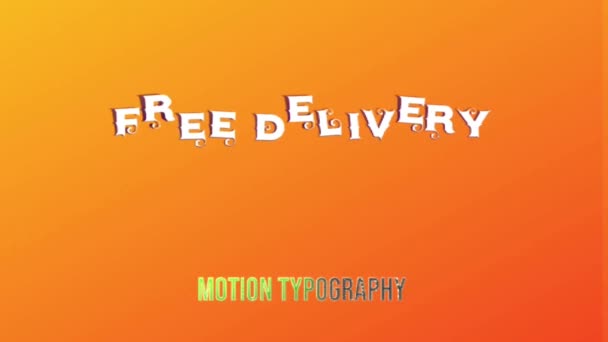 Дизайн Графіки Анімації Безкоштовні Текстові Ефекти Delivery — стокове відео