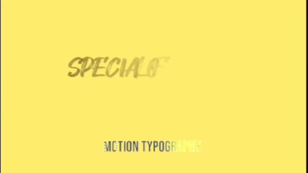 Animation Graphics Design Special Offer Text Effects — Stock Video