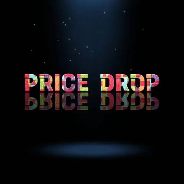 Design Gráficos Animação Preço Drop Efeitos Texto — Fotografia de Stock