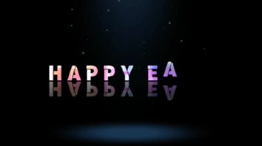 3D Animasyon Grafik Tasarımı, Mutlu Doğu Metin Efektleri.