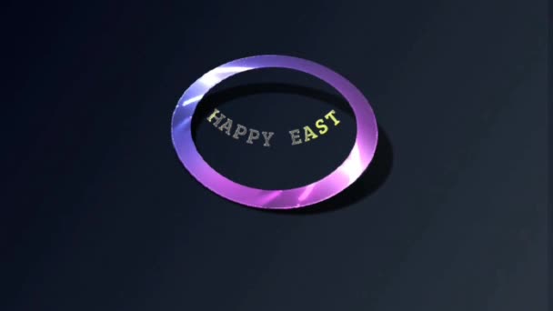 3D动画图形设计 Happy East文字效果 — 图库视频影像