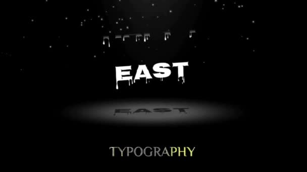 Desenho Gráficos Animação Efeitos Texto East Happy — Vídeo de Stock