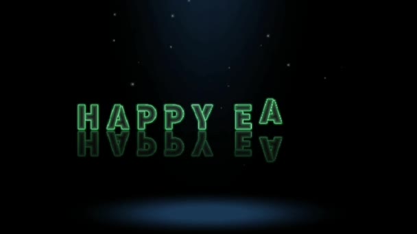 Анимации Графический Дизайн Счастливые Восточные Текстовые Эффекты — стоковое видео