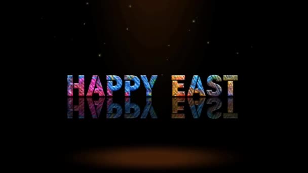 3D动画图形设计 Happy East文字效果 — 图库视频影像