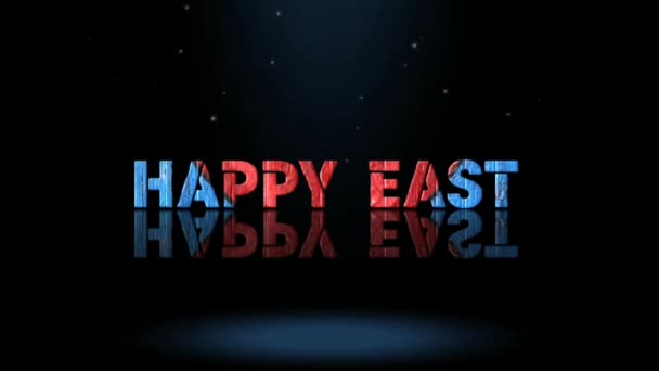 Design Grafic Animație Happy East Efecte Text — Videoclip de stoc