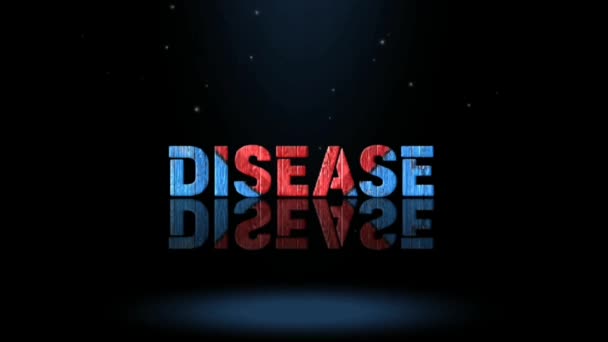Анимация Графический Дизайн Disease Текстовые Эффекты — стоковое видео