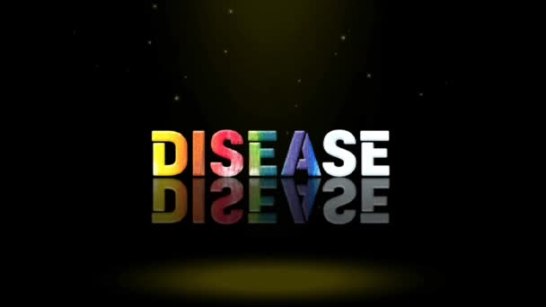 การออกแบบกราฟ กภาพเคล อนไหว ผลข อความ Disease — วีดีโอสต็อก
