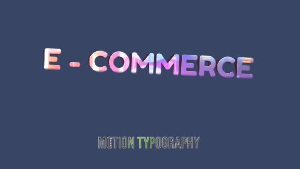 3D动画图形设计 Commerce文字效果 — 图库视频影像
