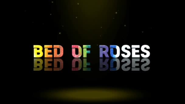 3D动画图形设计 Roses文字效果床 — 图库视频影像