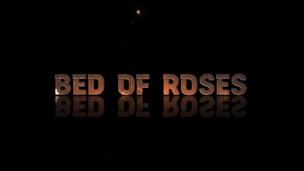 Diseño Gráficos Animación Cama Roses Efectos Texto — Vídeos de Stock