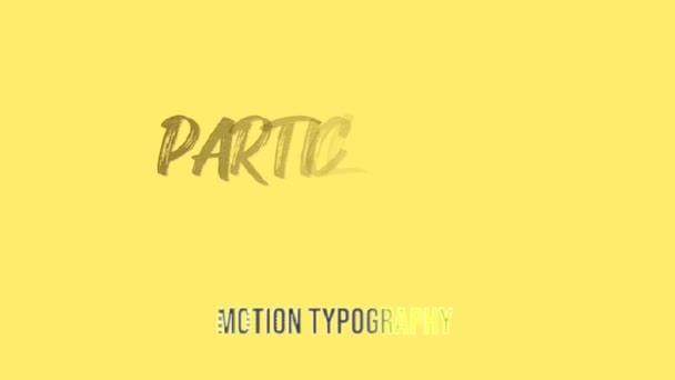 Animatie Grafische Vormgeving Partikelen Teksteffecten — Stockvideo