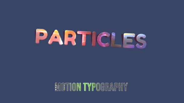 Diseño Gráficos Animación Particulos Efectos Texto — Vídeos de Stock