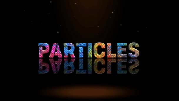 Animatie Grafische Vormgeving Partikelen Teksteffecten — Stockvideo