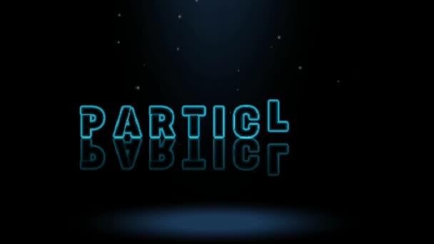 Animation Graphics Design Particles Text Effects — Stock Video