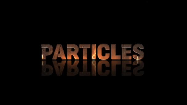 Animation Graphics Design Particles Text Effects — Stock Video