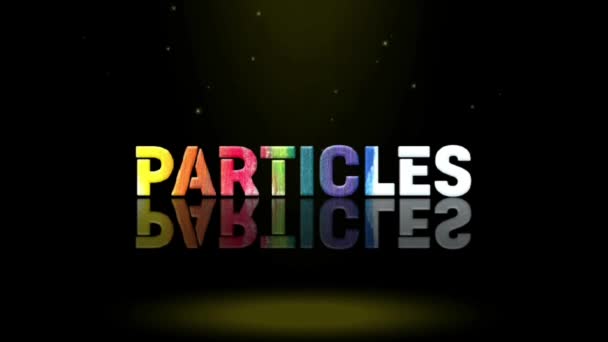 การออกแบบกราฟ กภาพเคล อนไหว ผลกระทบข อความ Particles — วีดีโอสต็อก