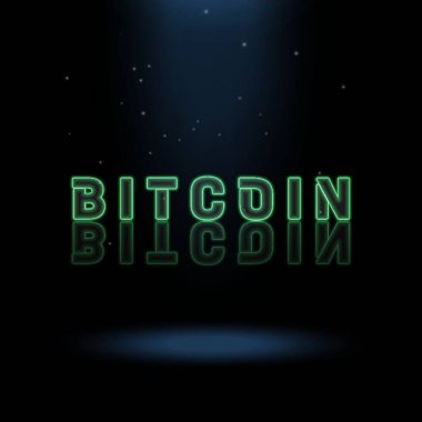 3B Canlandırma Grafik Tasarımı, BITCOIN Metin Efektleri.
