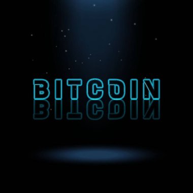 3B Canlandırma Grafik Tasarımı, BITCOIN Metin Efektleri.