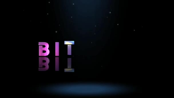 Design Grafic Animație Efecte Text Bitcoin — Videoclip de stoc