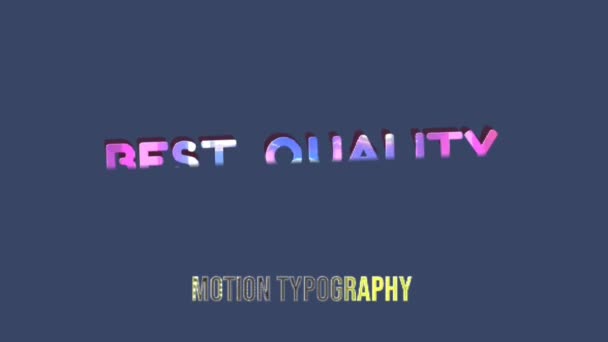 Projektowanie Grafiki Animacji Najlepsza Jakość Efekty Tekstowe — Wideo stockowe