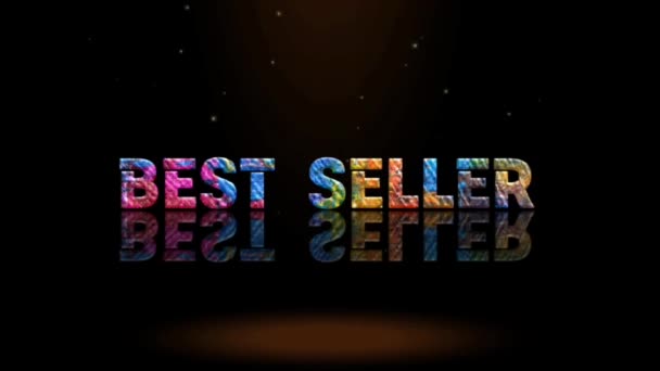 Animace Grafický Design Nejlepší Prodejce Textové Efekty — Stock video
