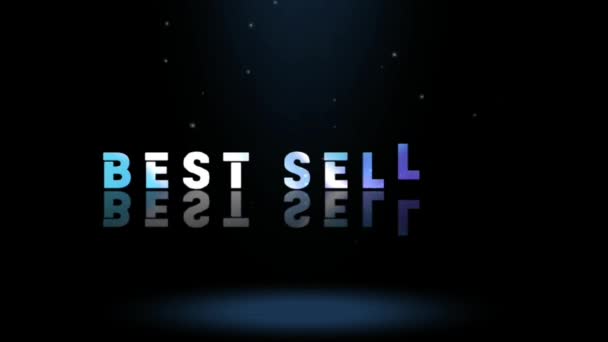 Projektowanie Grafiki Animacji Najlepszy Sprzedawca Efekty Tekstowe — Wideo stockowe