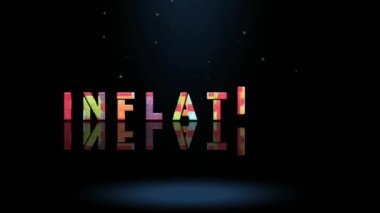 3D Canlandırma Grafik Tasarımı, INFLATION Metin Efektleri.