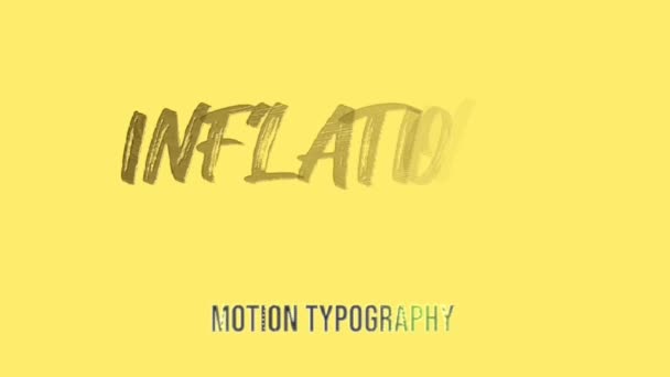 Diseño Gráficos Animación Efectos Texto Inflación — Vídeo de stock