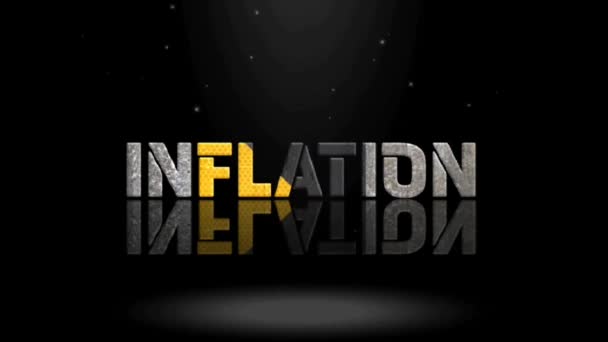 Animace Grafický Design Efekty Textu Inflation — Stock video