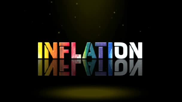 Diseño Gráficos Animación Efectos Texto Inflación — Vídeo de stock