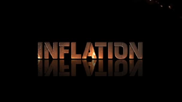 Projektowanie Grafiki Animacji Inflacja Efekty Tekstowe — Wideo stockowe