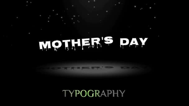 Animációs Grafika Tervezés Anyák Napi Szövegeffektusok — Stock videók