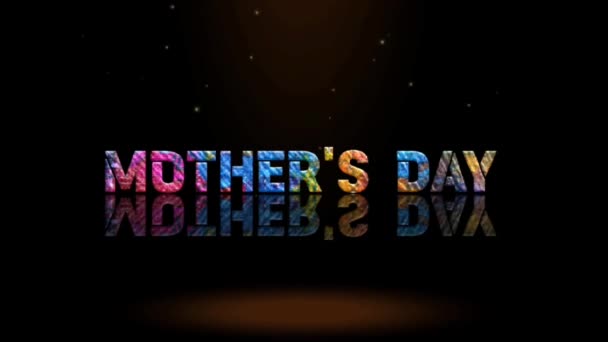 การออกแบบกราฟ กภาพเคล อนไหว เอฟเฟกต อความของ Mother Day — วีดีโอสต็อก
