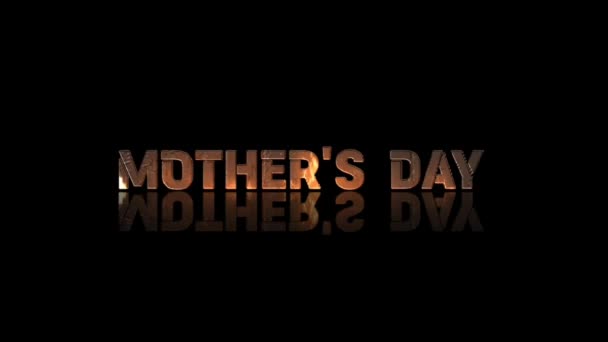 Projektowanie Grafiki Animacji Dzień Matki Efekty Tekstowe — Wideo stockowe
