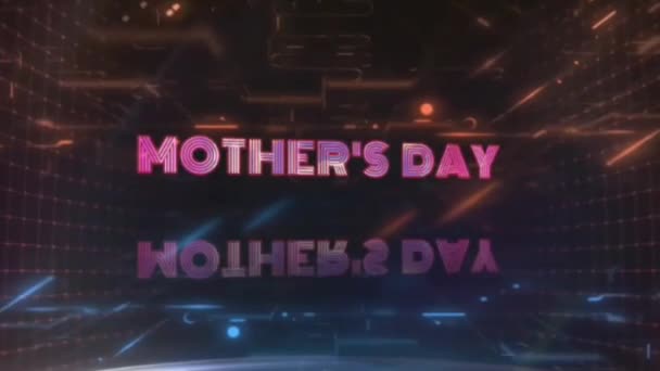 Σχεδιασμός Γραφικών Animation Εφέ Κειμένου Ημέρας Μητέρας — Αρχείο Βίντεο