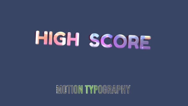 Design Gráficos Animação Efeitos Texto Alta Pontuação — Vídeo de Stock