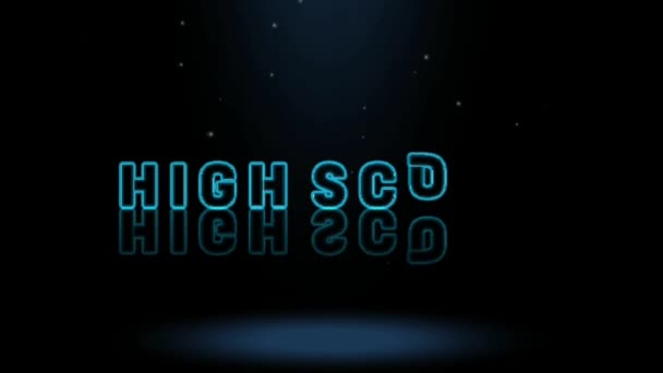 Animációs Grafika Tervezés High Score Text Effects — Stock videók
