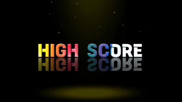 Дизайн Графіки Анімації High Score Текстові Ефекти — стокове відео