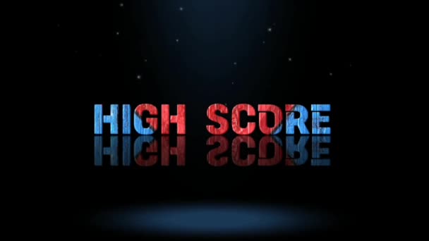 Animering Grafisk Design Hög Score Texteffekter — Stockvideo